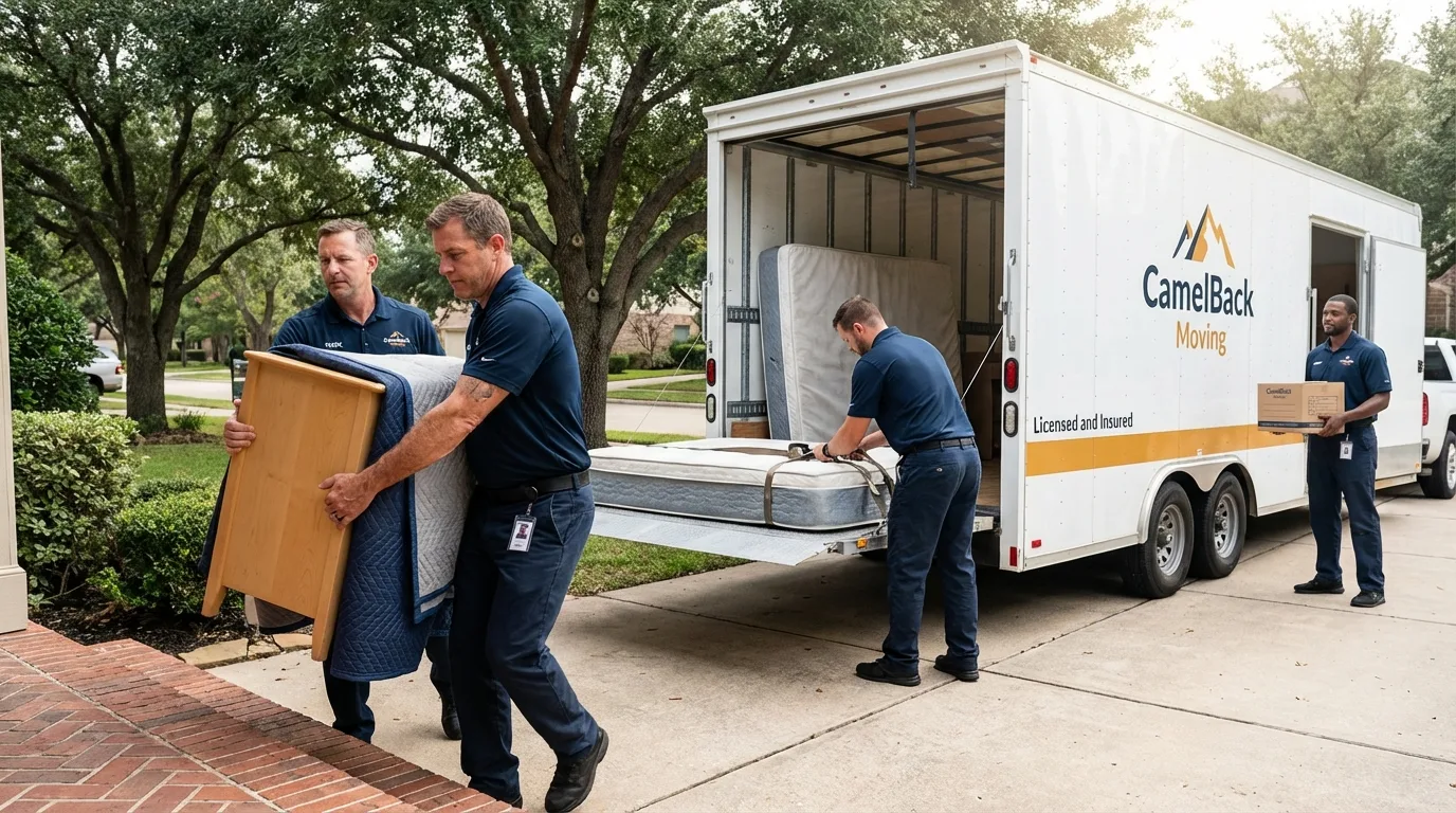 Crew loading residential truck for cross-state move from Louisa, KY